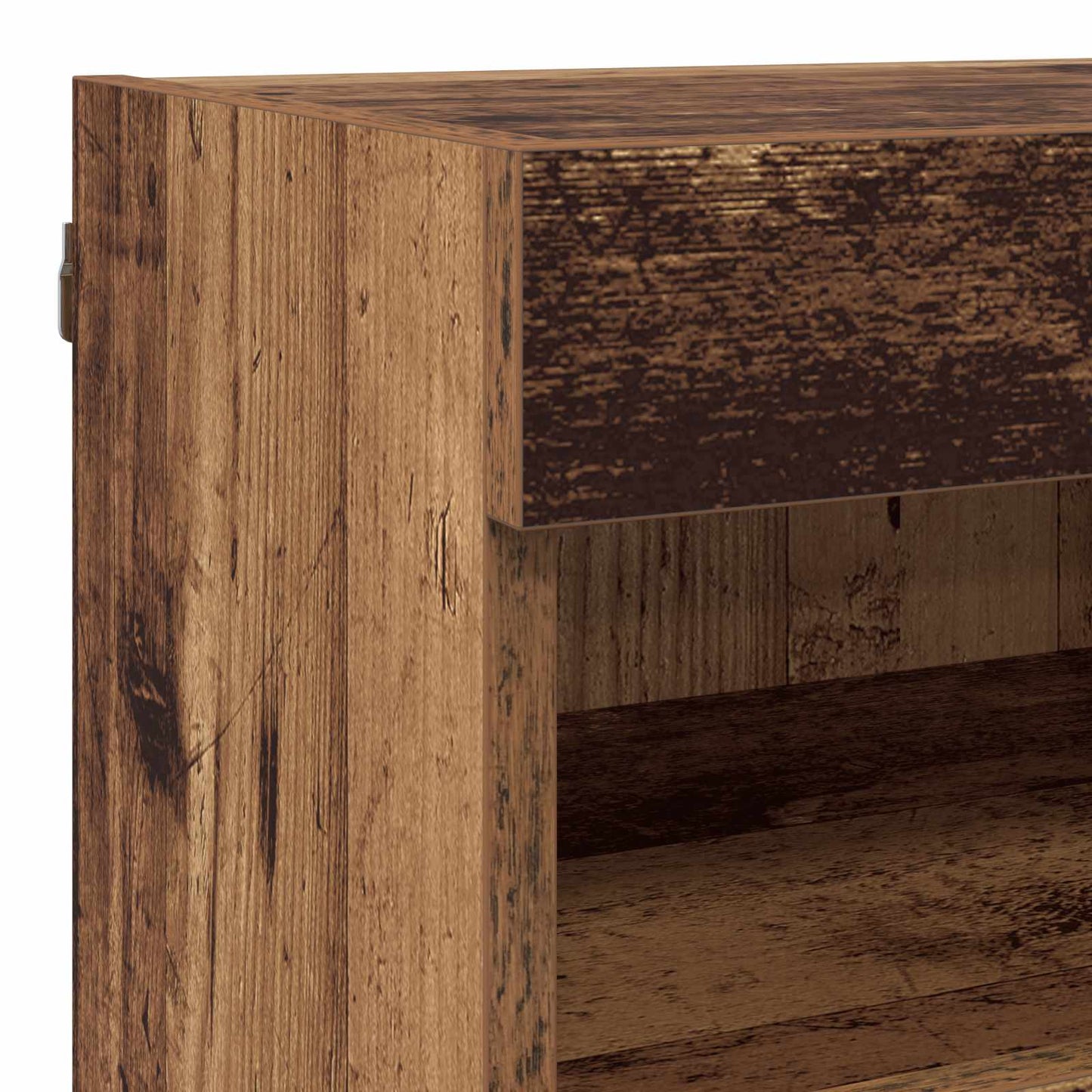vidaXL TV Wall Units with LED with LED 5 pcs Old Wood 80 x 30 x 40 cm