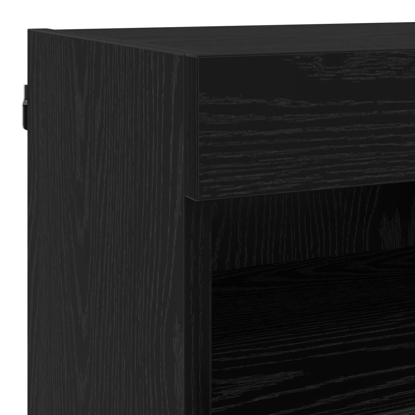 vidaXL TV Wall Units with LED with LED 5 pcs Black Oak 80 x 30 x 40 cm