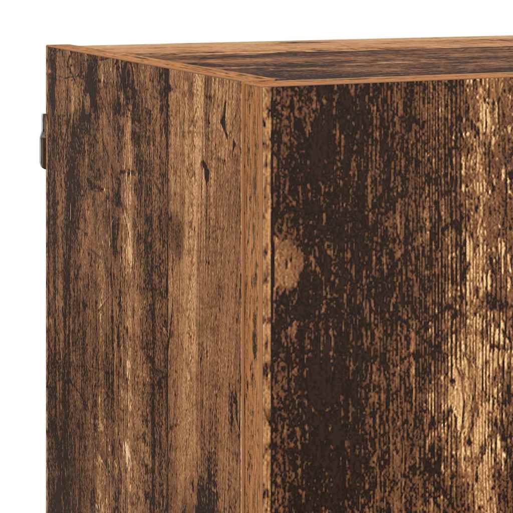 vidaXL TV Wall Units with LED Old Wood Engineered Wood