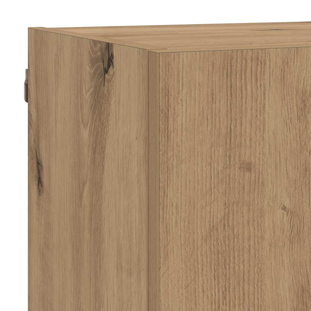 vidaXL TV Wall Units with LED 5 pcs Artisan Oak Engineered Wood