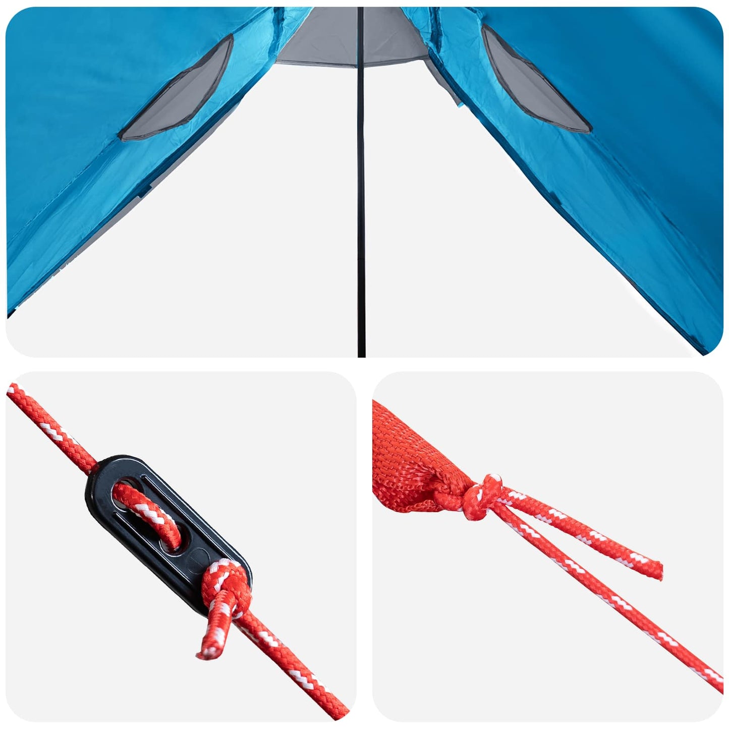 vidaXL 2-in-1 Rain Poncho with Hood 262 x 126 x 130 cm Blue