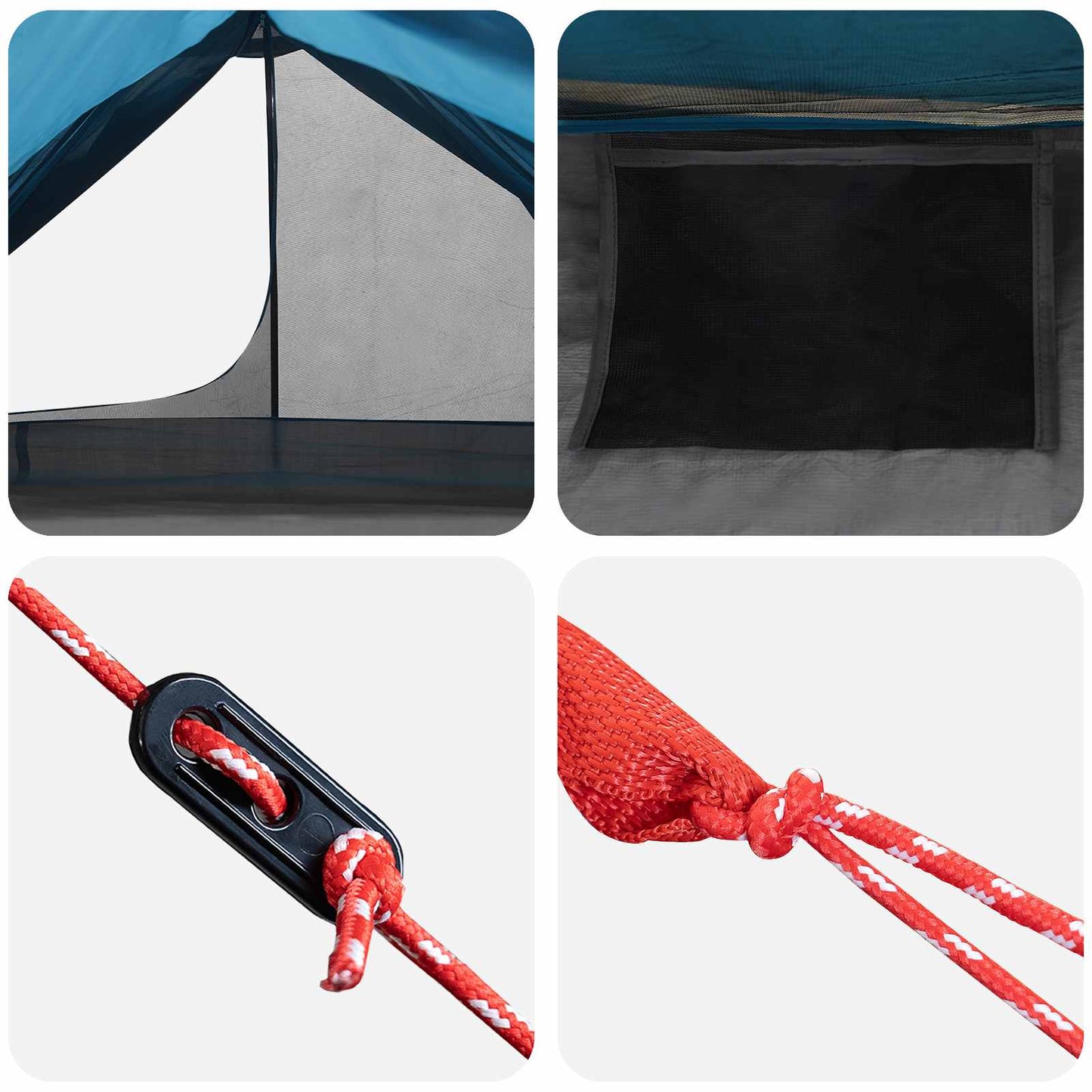 vidaXL Backpacking Tent Blue 222 x 85 x 125 cm
