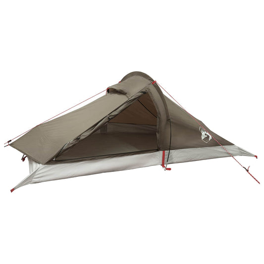 vidaXL Backpacking Tent Brown and Grey 2-Person