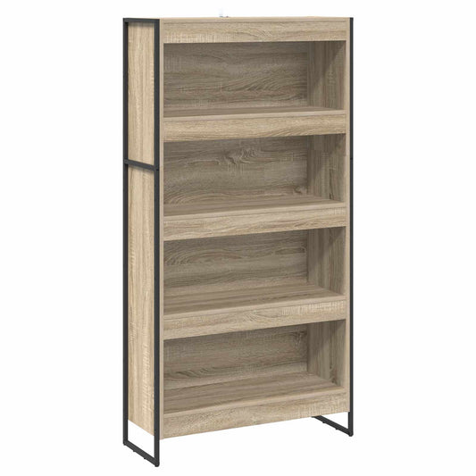 vidaXL Book Cabinet 80 x 30 x 155 cm Engineered Wood Sonoma
