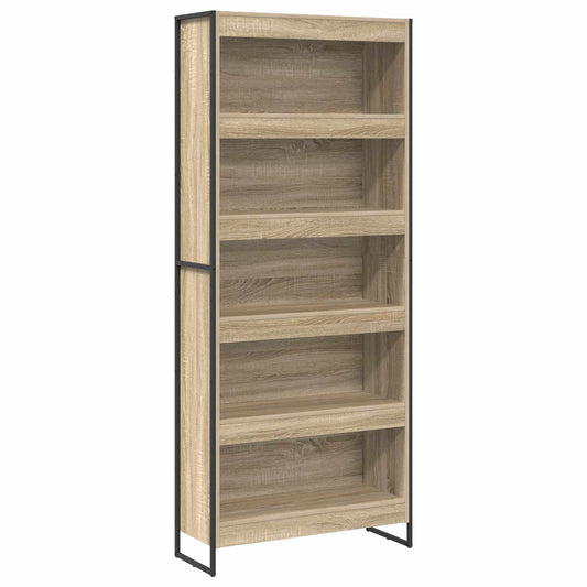 vidaXL Book Cabinet 80 x 30 x 189.5 cm Engineered Wood Sonoma