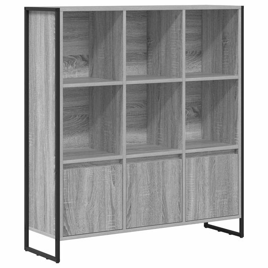 vidaXL Book Cabinet 99.5 x 30 x 108 cm Engineered Wood Grey Sonoma