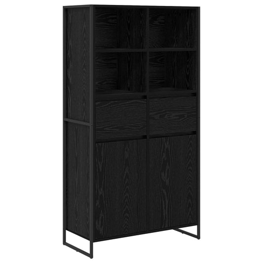vidaXL Sideboard Black Oak 81 x 36 x 150.5 cm Engineered Wood