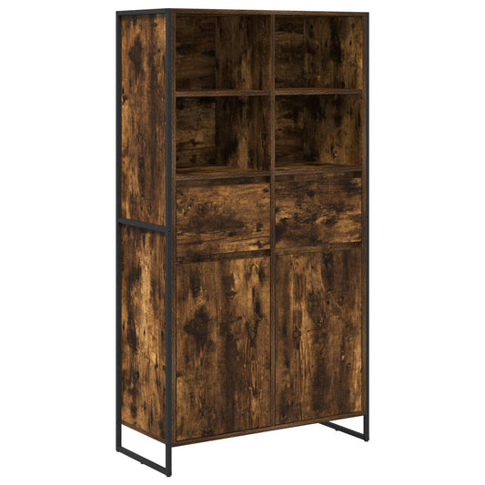 vidaXL Sideboard Smoke Oak 81 x 36 x 150.5 cm Engineered Wood