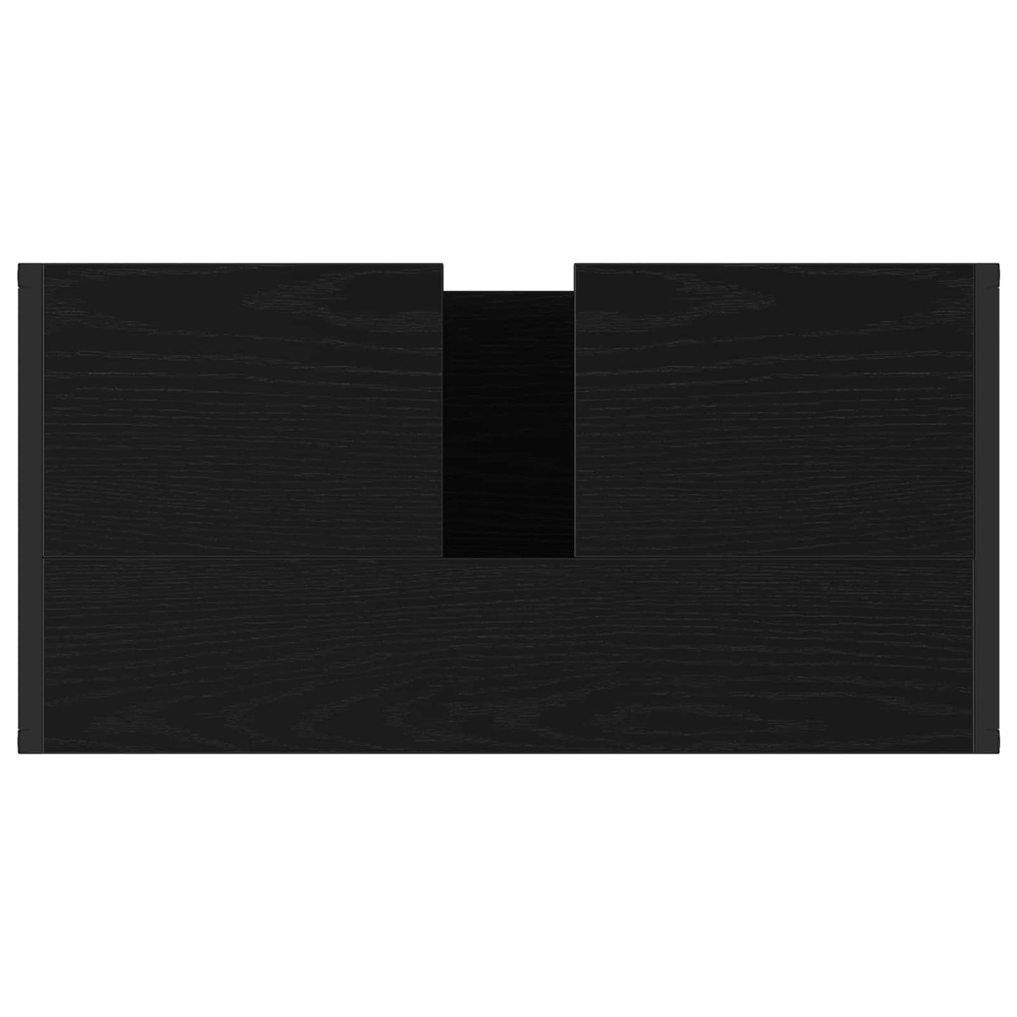vidaXL Bathroom Furniture Set with Drawer Black Oak Engineered Wood