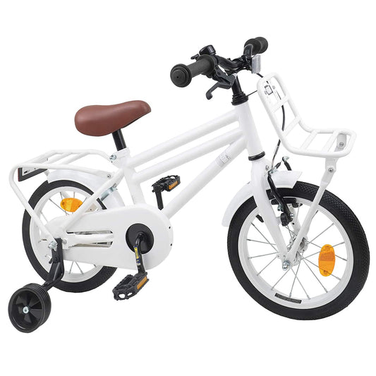 vidaXL Kids Bike 14 Inches for 3-5 Years Old White
