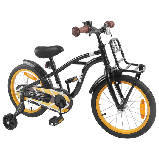 vidaXL Kids Bike 16 Inches for 4-6 Years Old Black