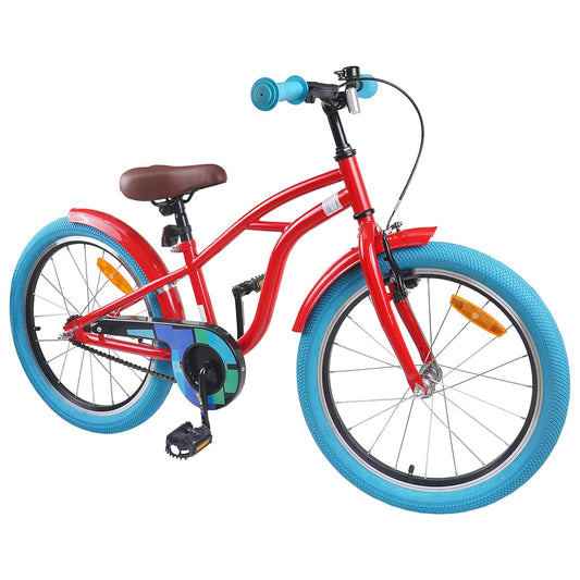 vidaXL Kids Bike 22'' for 7-12 Years Old Red