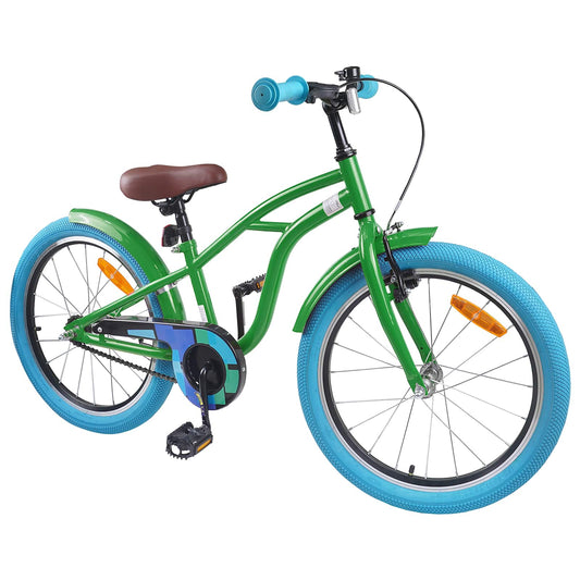 vidaXL Kids Bike 22'' for 7-12 Years Old Green