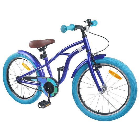 vidaXL Kids Bike 22 Inches for 7-12 Years Old Dark Blue