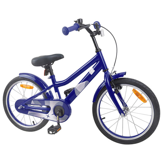 vidaXL Kids Bike 18 Inches for 5-7 Years Old Dark Blue