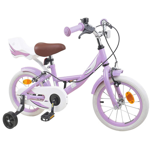 vidaXL Kids Bike 12 Inches for 2-4 Years Old Purple