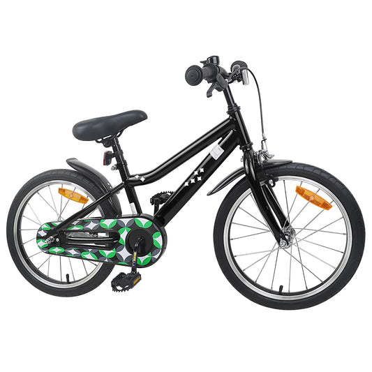 vidaXL Kids Bike 18 Inches for 5-7 Years Old Black