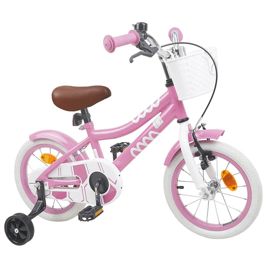 vidaXL Kids Bike 16 Inches for 4-6 Years Old Light Pink