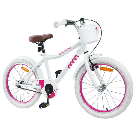 vidaXL Kids Bike 18 Inches for 5-7 Years Old White