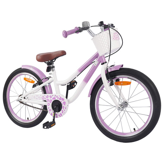 vidaXL Kids Bike 18 Inches for 5-7 Years Old Purple