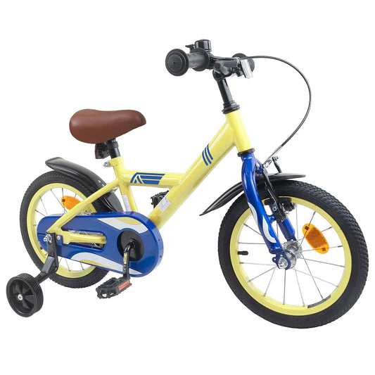 vidaXL Kids Bike 14 Inches for 3-5 Years Old Yellow