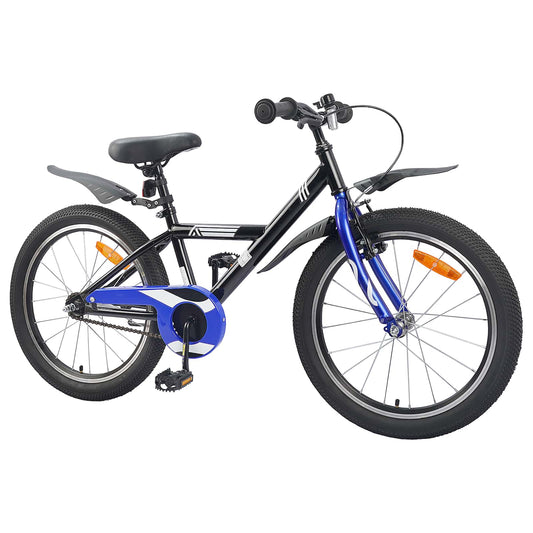 vidaXL Kids Bike 20 Inches for 6-11 Years Old Black