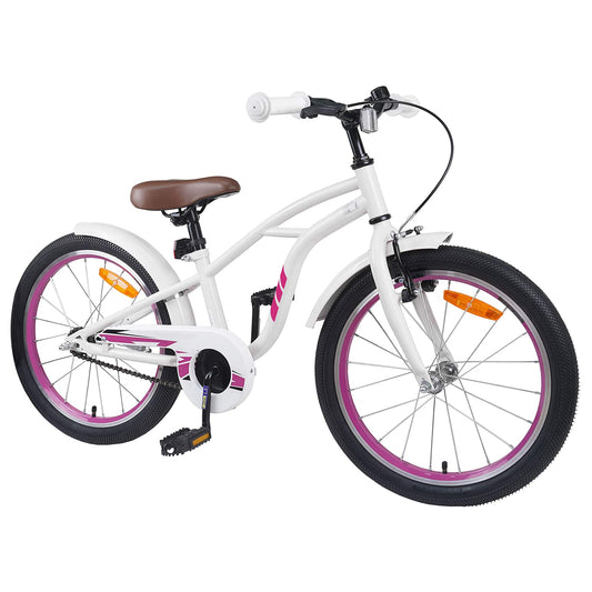 vidaXL Kids Bike 22 Inches for 7-12 Years Old White