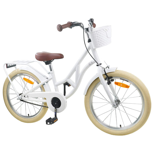 vidaXL Kids Bike 24'' for 8-12 Years Old White