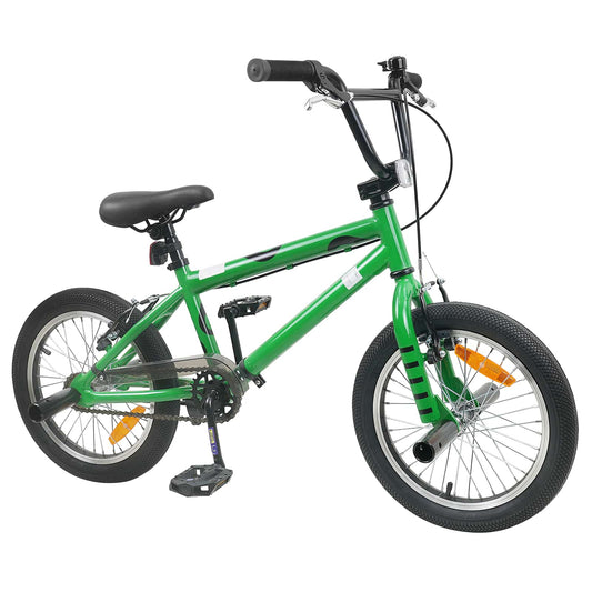 vidaXL BMX Bike 16 Inches for 5-8 Years Old Green