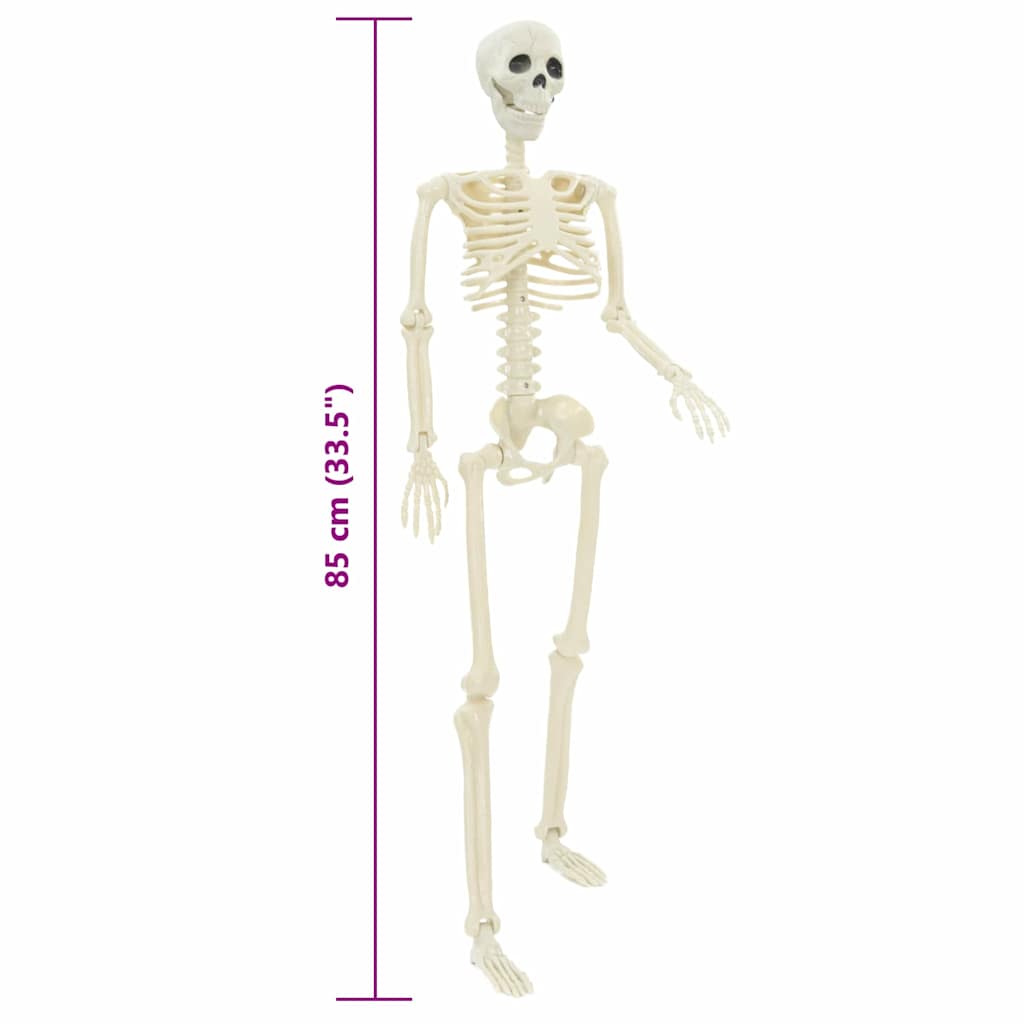 vidaXL Halloween Skeleton 2 pcs White 85 cm PVC