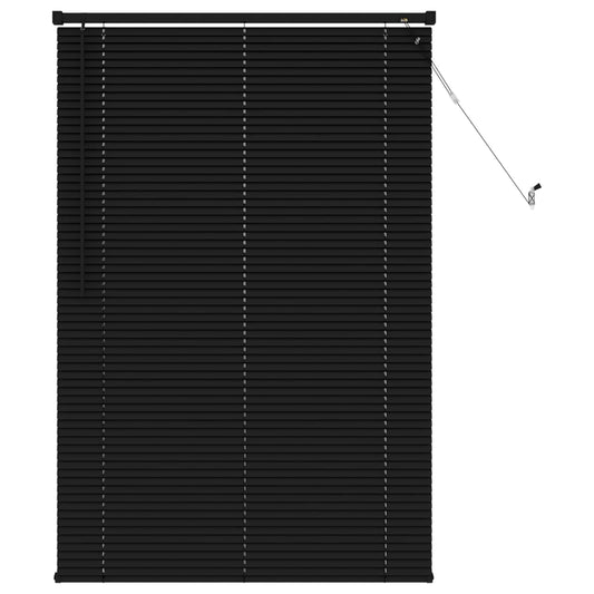 vidaXL Venetian Blind Black 150 x 90 cm 25 mm PVC