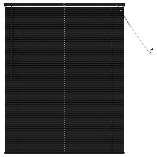 vidaXL Venetian Blind Black 150 x 120 cm 25 mm PVC