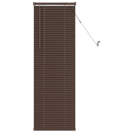 vidaXL Venetian Blind Dark Brown with Pattern 150 x 60 cm 25 mm PVC