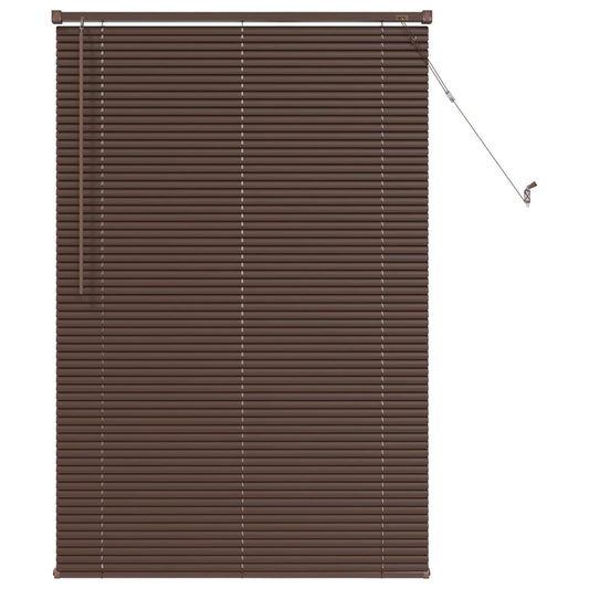 vidaXL Venetian Blind Dark Brown with Pattern 150 x 80 cm 25 mm PVC