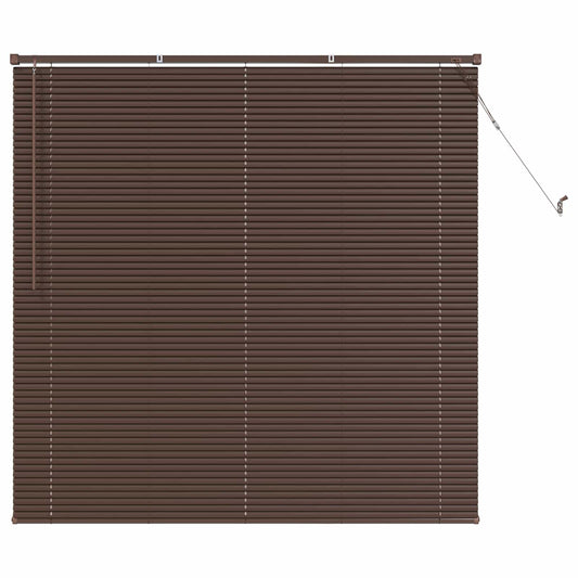vidaXL Venetian Blind Dark Brown with Pattern 150 x 150 cm 25 mm PVC