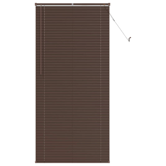 vidaXL Venetian Blind Dark Brown with Pattern 213 x 70 cm 25 mm PVC