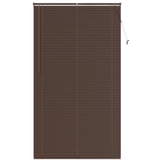 vidaXL Venetian Blind Dark Brown with Pattern 213 x 120 cm 25 mm PVC