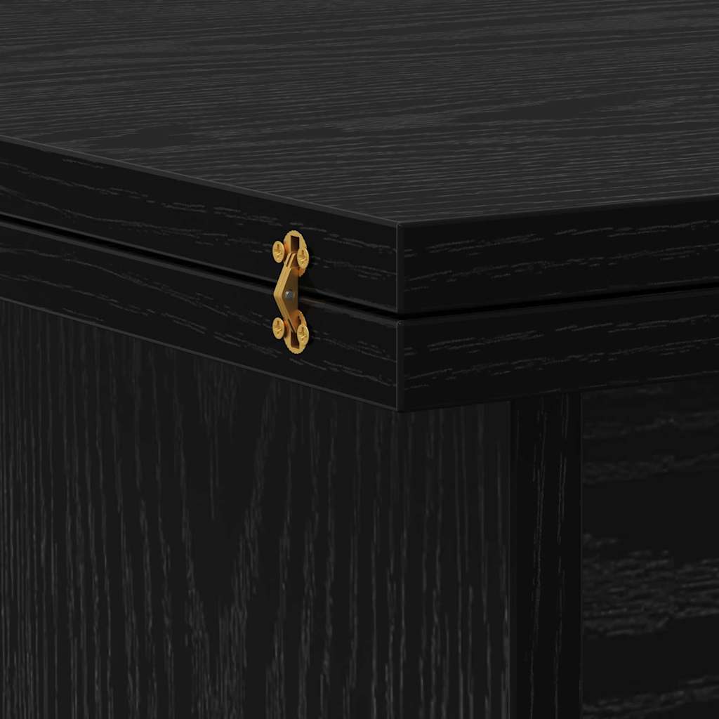 vidaXL Coffee Table Black Oak 55 x 54.5 x 45 cm Engineered wood