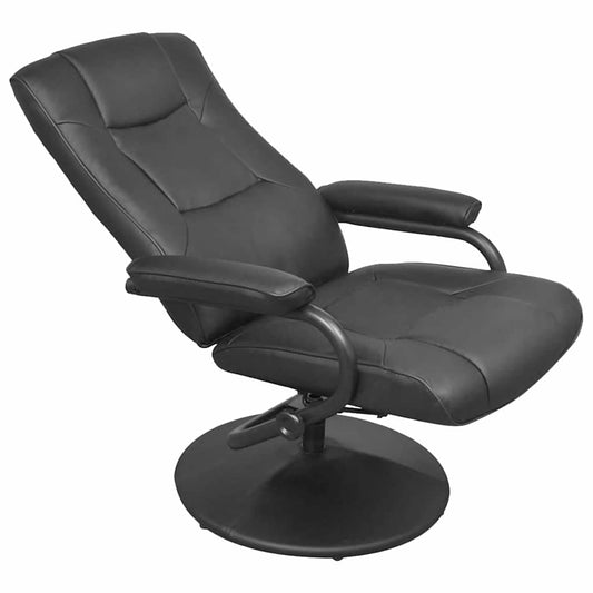 vidaXL Recliner Chair Black Faux leather