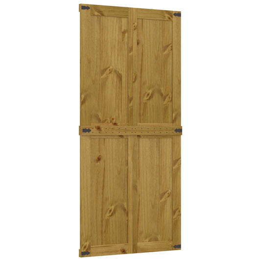 vidaXL Barn Door Corona Honey Brown 90 x 210 cm Solid Pine Wood