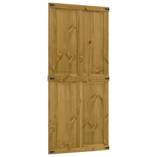 vidaXL Barn Door Corona Honey Brown 100 x 210 cm Solid Pine Wood