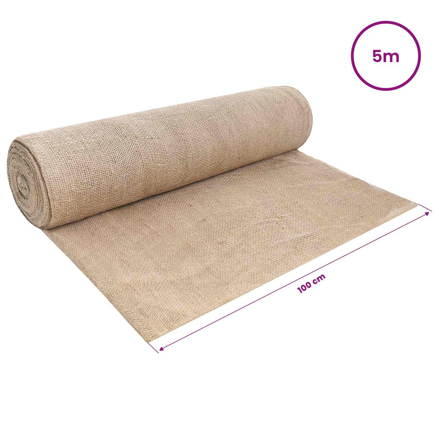vidaXL Jute Roll Natural 200 x 500 cm