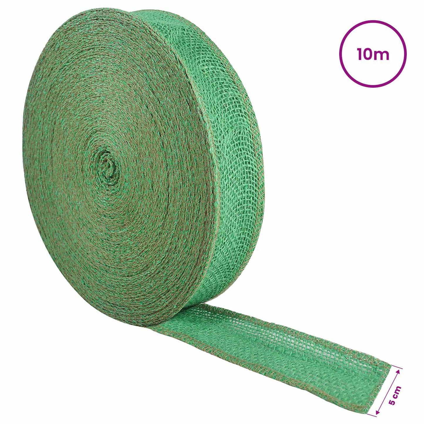 vidaXL Jute Roll 5 x 1000 cm Green