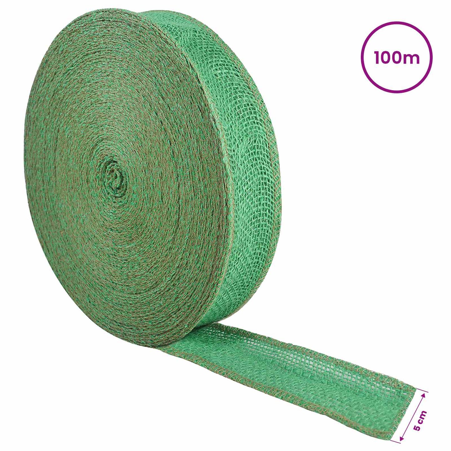 vidaXL Jute Roll 5 x 10000 cm Green