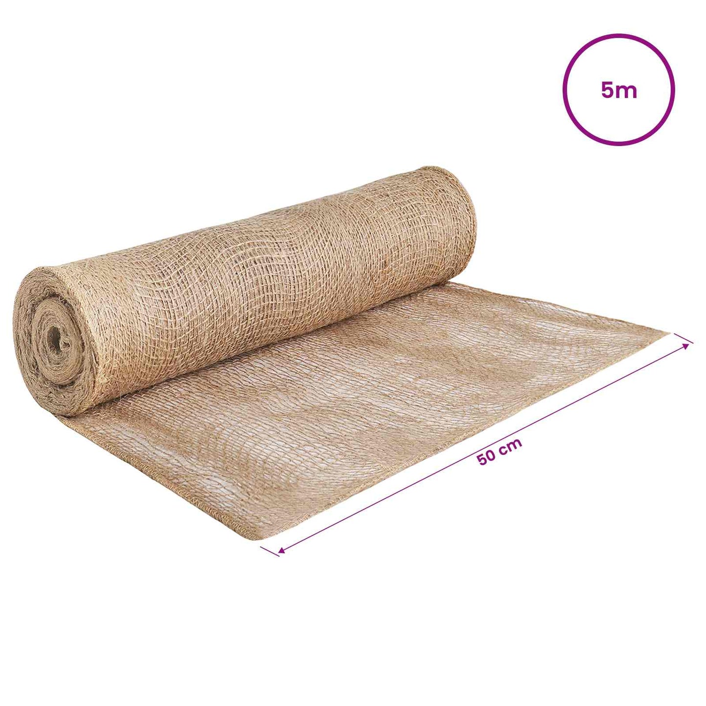 vidaXL Jute Roll 50 x 500 cm