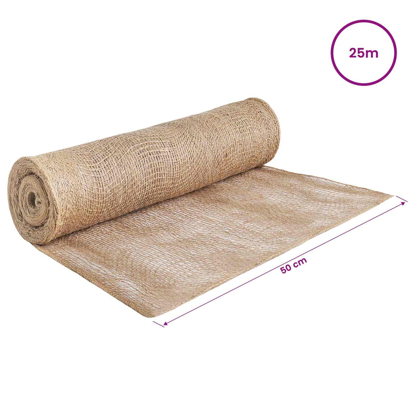 vidaXL Jute Roll 50 x 5000 cm
