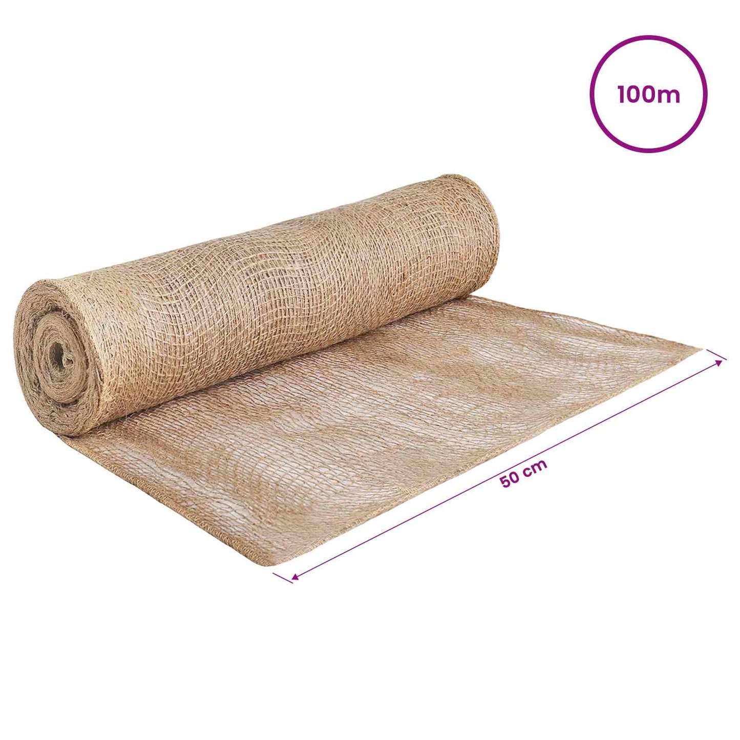 vidaXL Jute Roll 50 x 10000 cm