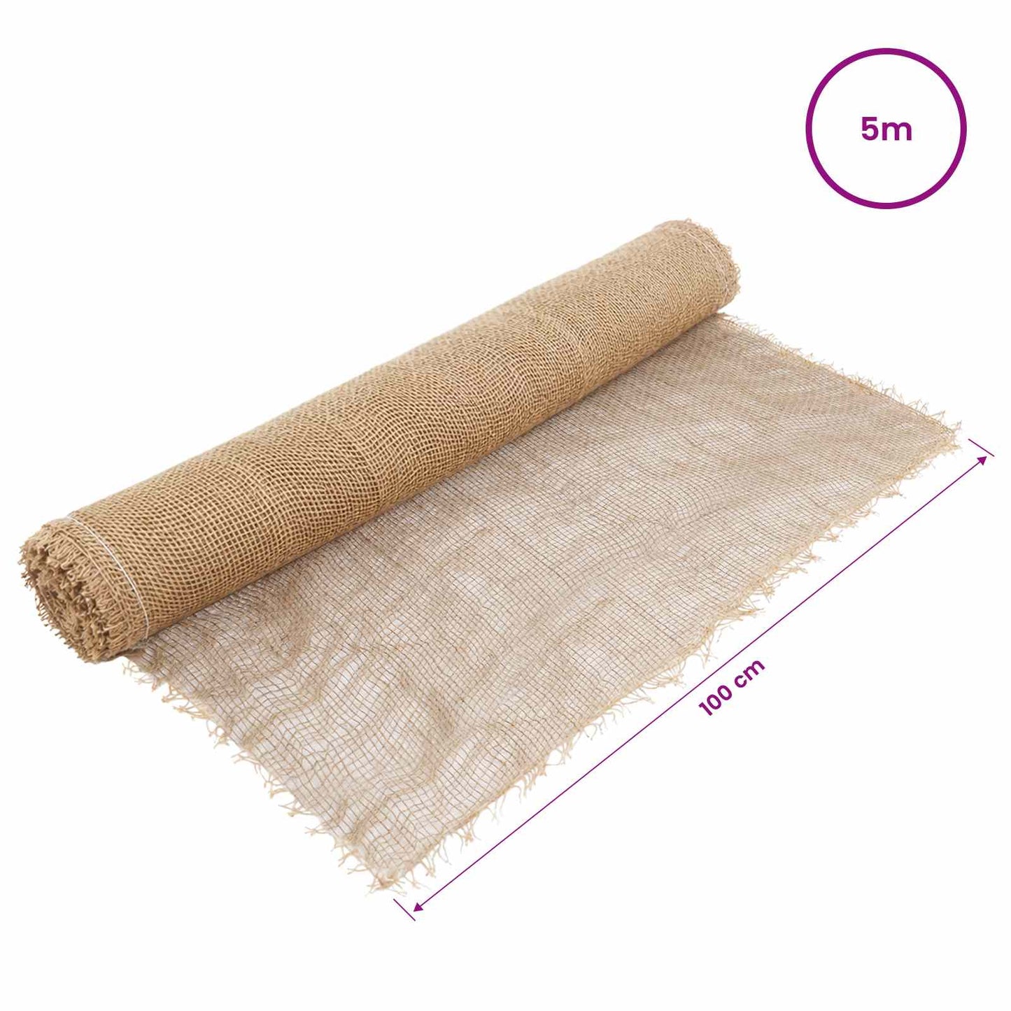 vidaXL Jute Roll 100 x 500 cm