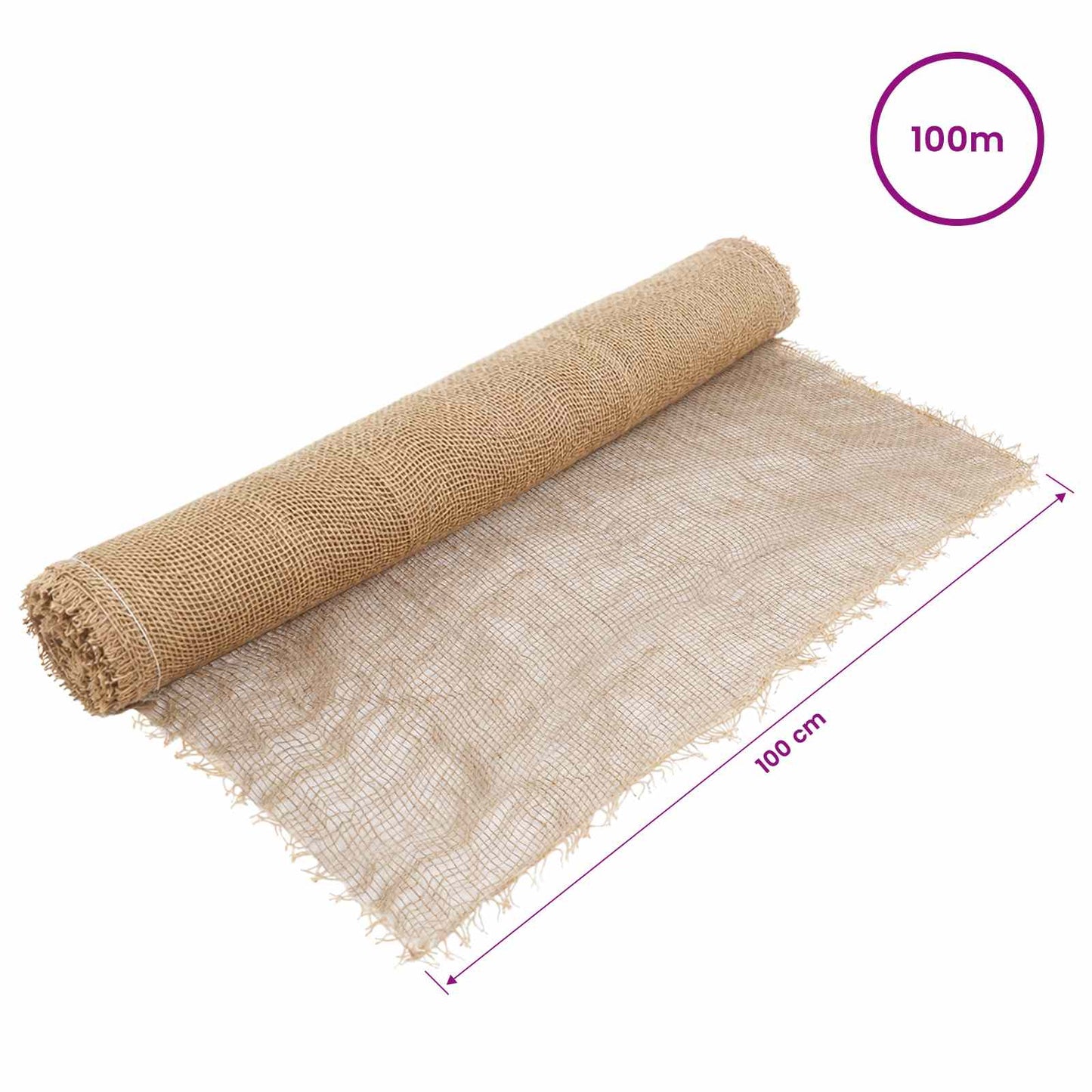 vidaXL Jute Roll 100 x 10000 cm