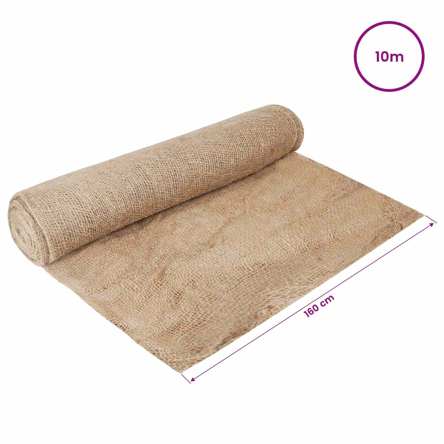 vidaXL Jute Roll 160 x 1000 cm